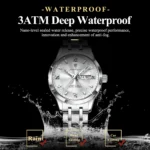 Orologio donna acciaio elegante impermeabile con data - immagine 3