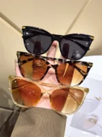 Set 3 occhiali da sole donna cat eye multicolore