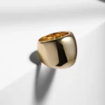 Anello geometrico donna in acciaio inox, design moderno - immagine 4