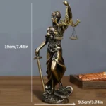 Statua dea della giustizia in stile retrò rame - immagine 6