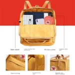 Zaino classico impermeabile per laptop in tela - immagine 5