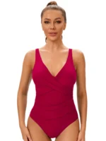 Costume intero taglie forti scollo a V incrociato - immagine 5