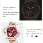 Orologio da donna al quarzo in acciaio, impermeabile con datario - immagine 3