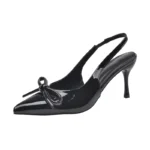 Sandali donna eleganti con tacco alto e nodo a farfalla - immagine 6