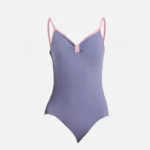 Body da balletto per ragazze in nylon con fiocco - immagine 3