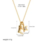 Collana con ciondolo stivali da cowboy e stella zircone - immagine 6