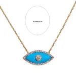 Collana Lucky Evil Eye in acciaio e zircone - immagine 6