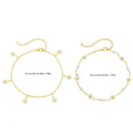 Cavigliera boho con fiore margherita per donna - immagine 6