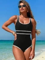 Costume intero donna push up schiena scoperta - immagine 3
