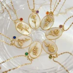 Collana portafortuna fiore mese di nascita donna - immagine 3