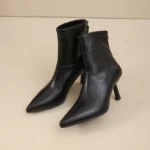 Stivaletti donna eleganti a punta con tacco sottile - immagine 2