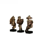 Statua decorativa viso silenzioso in resina 17 cm - immagine 6