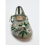 Scarpe Mary Jane donna in rete ricamata - immagine 3