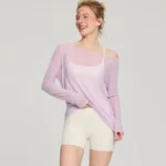 Maglia trasparente danza donna a maniche lunghe - immagine 3