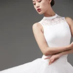 Body danza adulto elegante con colletto alla coreana - immagine 2
