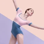 Body danza e ginnastica donna manica corta con dettagli floreali - immagine 3