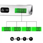 Bilancia portatile digitale per bagagli 50kg con LCD - immagine 6