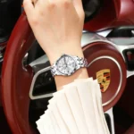 Orologio donna acciaio elegante impermeabile con data - immagine 6