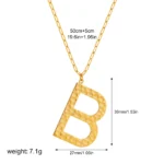 Collana iniziale oro vintage martellata per donna - immagine 6