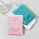 Custodia passaporto in pelle PU con mappa del mondo - immagine 2