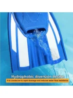 Pinne corte in silicone con scarpetta chiusa per nuoto e snorkeling - immagine 5