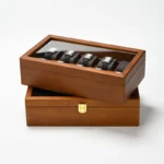 Scatola portorologi in legno 10 scomparti con vetrina - immagine 4