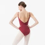 Body danza velluto con spalline regolabili donna/ragazza - immagine 2