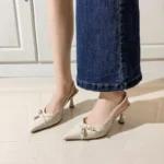Sandali donna eleganti con tacco spesso e cinturino - immagine 4