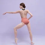 Body da danza verde senza maniche a collo alto - immagine 4