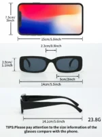 Set 5 occhiali da sole neri classici unisex - immagine 6