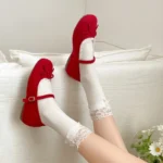 Scarpe Mary Jane con rialzo interno e fiocco a farfalla - immagine 3
