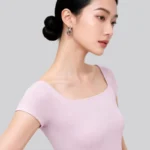 Body da balletto donna con scollo quadrato e maniche corte - immagine 3