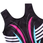 Body danza bambina a righe senza maniche - immagine 3