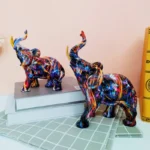 Statua elefante in resina stile nordico per decorazione - immagine 4
