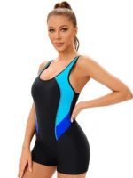 Costume intero donna cut-out taglie forti schiena scoperta - immagine 2