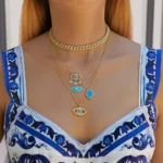 Collana Lucky Evil Eye in acciaio e zircone - immagine 5