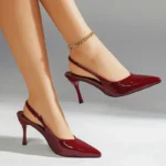 Sandali slingback a punta con tacco alto eleganti donna - immagine 3