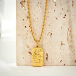 Collana catena in acciaio con ciondolo tarocchi e luna - immagine 4