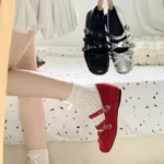 Ballerine basse da donna con fiocco eleganti