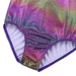 Body da ginnastica bambina sfumato senza maniche - immagine 4