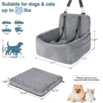 Seggiolino auto per cani e gatti con base antiscivolo - immagine 3