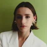 Orecchini a bottone vintage foglia di giglio in acciaio inox - immagine 4