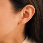 Set 3 paia orecchini a fiocco piccoli in metallo - immagine 2