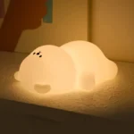 Lampada notturna orsetto sdraiato in silicone per bambini