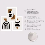 Poster astratto geometrico vintage marrone e nero - immagine 5