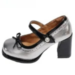 Scarpe Mary Jane donna con tacco spesso e plateau - immagine 6
