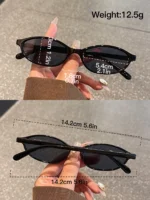 Set 5 occhiali da sole neri classici unisex - immagine 3