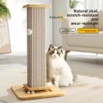 Tiragraffi verticale per gatti con colonna e gioco integrato - immagine 4