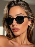 Set 2 occhiali da sole rotondi con rivetti decorativi