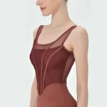 Body da balletto da donna retrò elegante per danza e yoga - immagine 3